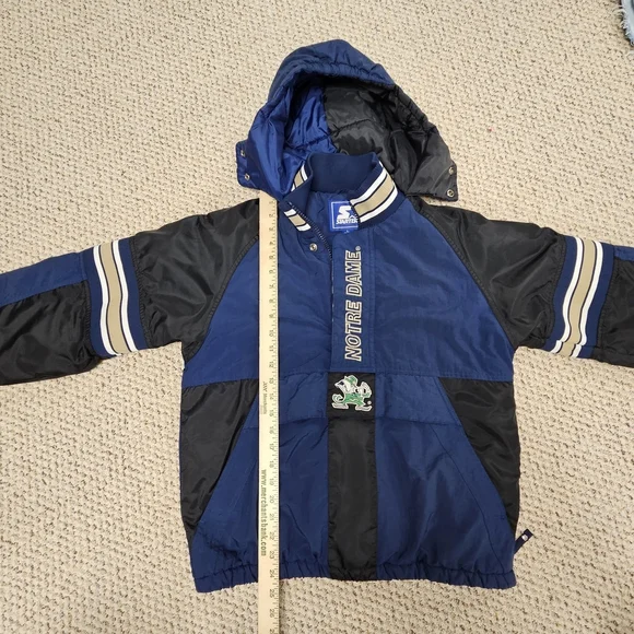 Vintage 90s Norte Dame Fighting Irish Starter Pullover Jacket Size L